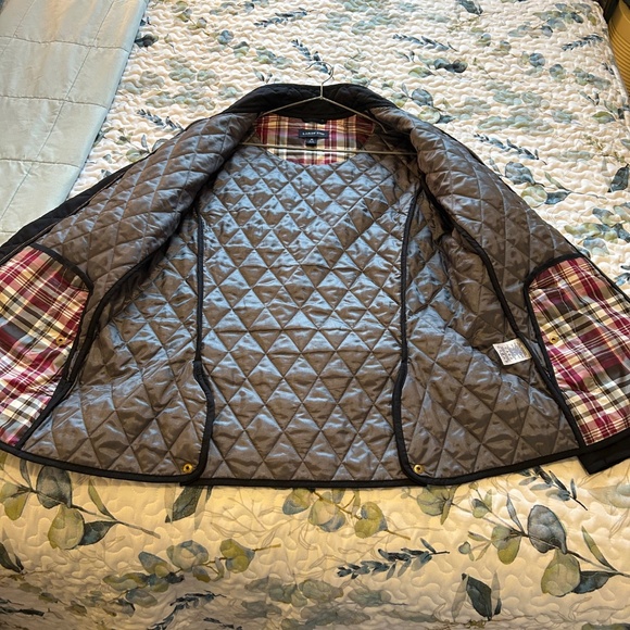 Lands’ End Women’s Quilted Zippered Short Riding Jacket Black Size M (10-12) - Picture 9 of 15
